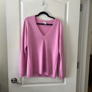 Pink vneck sweater! Soft and cozy!